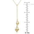 thumbnail image 2 of KoolJewelry 14k Yellow Gold Double Haxagon Pyramid Drop Necklace (adjusts to 17" or 18"), 2 of 4
