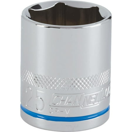 

Channellock 1/2 Drive 25 mm 6-Point Shallow Metric Socket