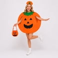 thumbnail image 6 of LEKWK Pumpkin Costume Adult 3 Piece Set with Hat & Candy Bag Cute Funny Halloween Costume Family Members Halloween Party Dress up Clearance, 6 of 10