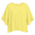 thumbnail image 4 of Endives Women's Short Sleeve T-shirt Solid Color Bell Sleeve T Shirt Summer Top Casual Crewneck Half Sleeve Tee Loose Basic Top T Shirts for Women XL, 4 of 5