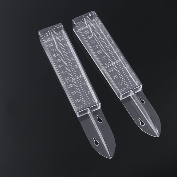 2 Pcs Professional Outdoor Rain Gauge Easy to Read Clear Calibration Wall Mount Gage for Yard Garden Outdoor Home