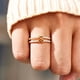 thumbnail image 5 of Anillo de plata de ley S925 con forma de 8 pequeños corazones de la suerte para mujer, sencillo, estilo europeo y americano, con circonitas cúbicas, 5 of 5