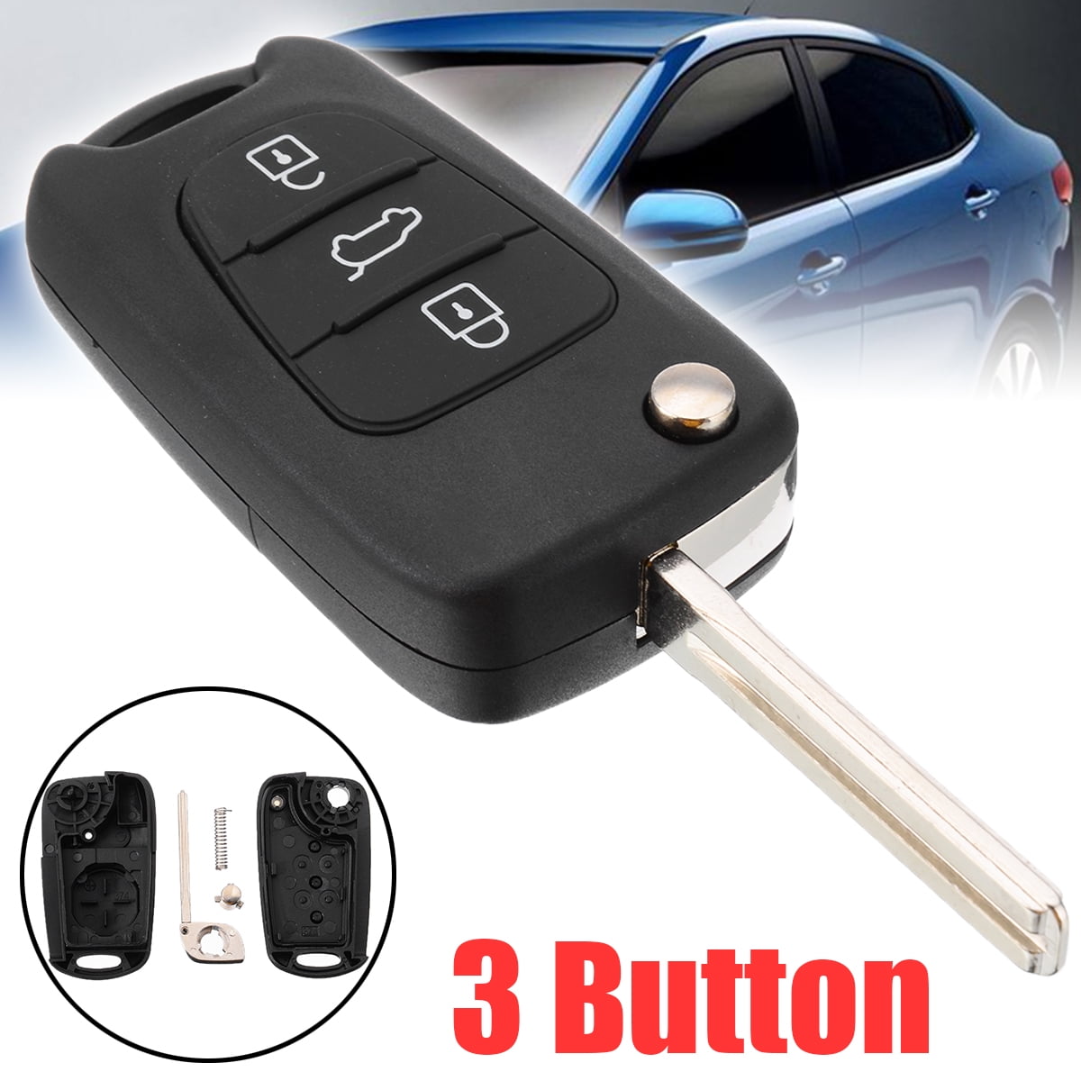 3 Button Remote Key Fob Case For Kia Ceed Picanto Sportage Hyundai I20 I30 IX35 