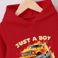 thumbnail image 4 of KPOPLK Kid Boy Clothes Truck Printed Long Sleeved Hoodies Sweatshirt + Pants Fall Winter Outfits Set for Boy 2-8Years(7-8 Years,Red), 4 of 6