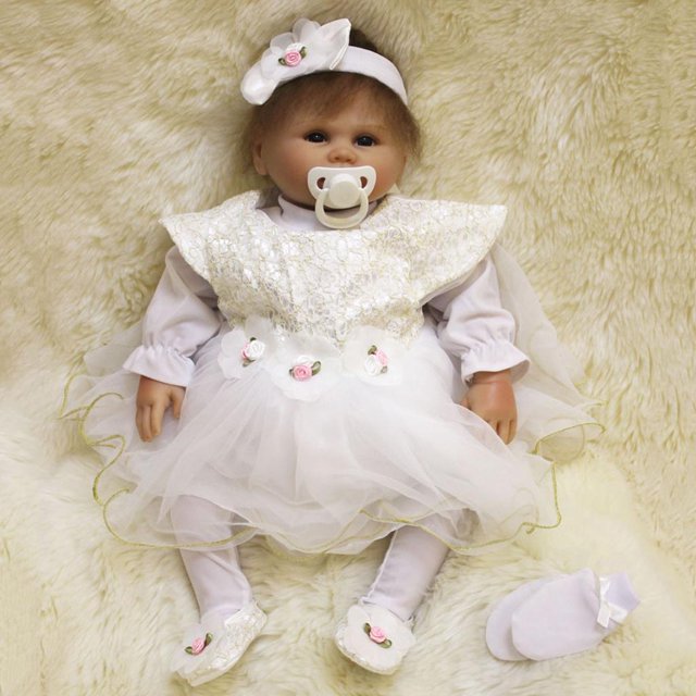 Trajes casuales Hugo 5 piezas para muñecas Reborn de 22 pulgadas Beige
