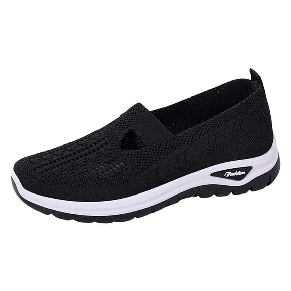 YLYL Women Woven Orthopedic Shoes Wide Width Arch Support Breathable Soft Sole Walking Shoes