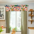 thumbnail image 3 of Yayeee Kitchen Valance Rod Pocket 54" x 18" Living Room Window Curtain, Pink Colorful Circles, 3 of 6