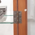 thumbnail image 3 of Newboti 2 Doors Curio Cabinet with Tempered Glass Doors, Curio Cabinets with Mirrored Back Panel and Adjustable Shelves, Lighted Display Cabinet for Home, Office Light Bulb Included Oak 65505552488966, 3 of 16
