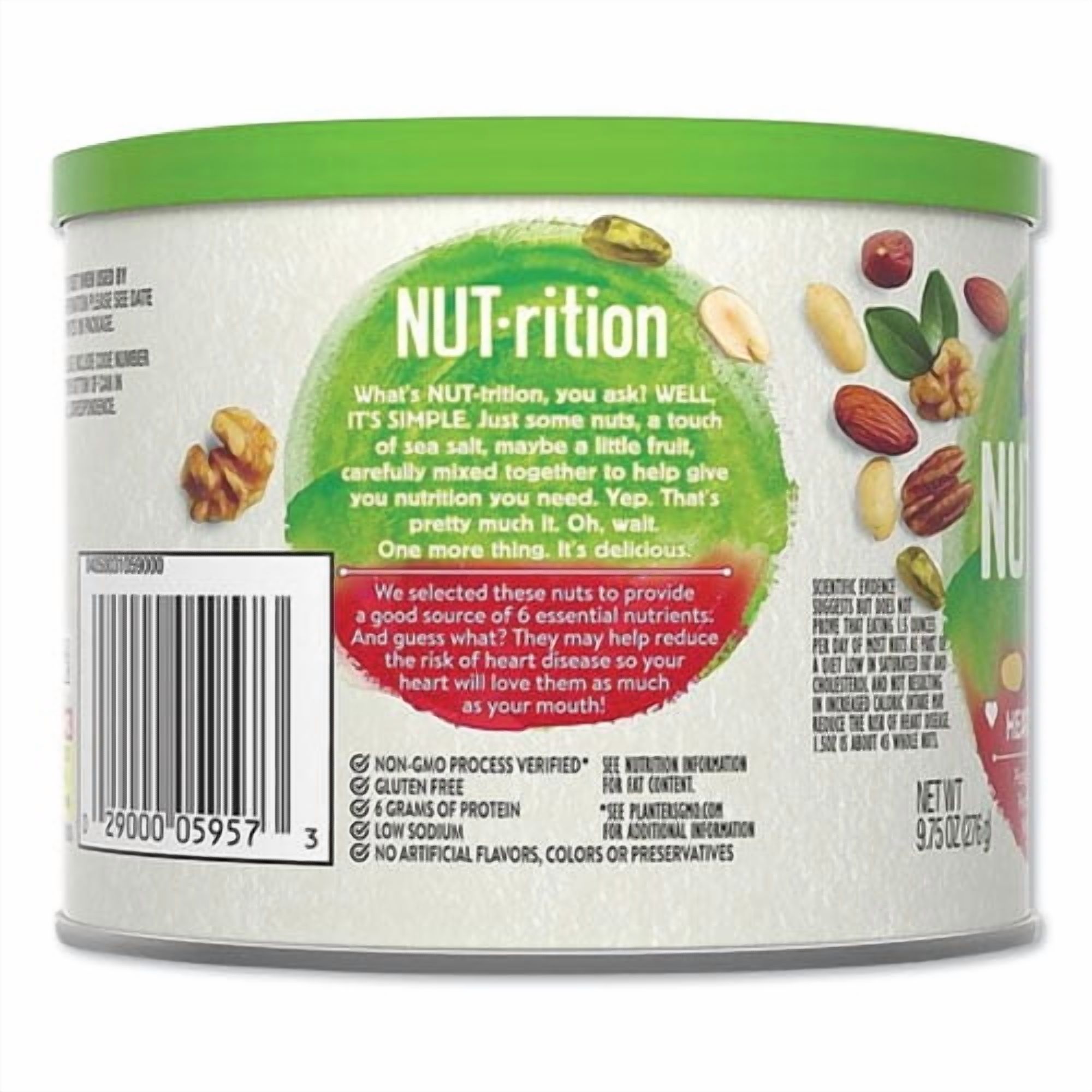 Nut-Rition Heart Healthy Mix, 9.75 Oz Can | Bundle of 10 Each