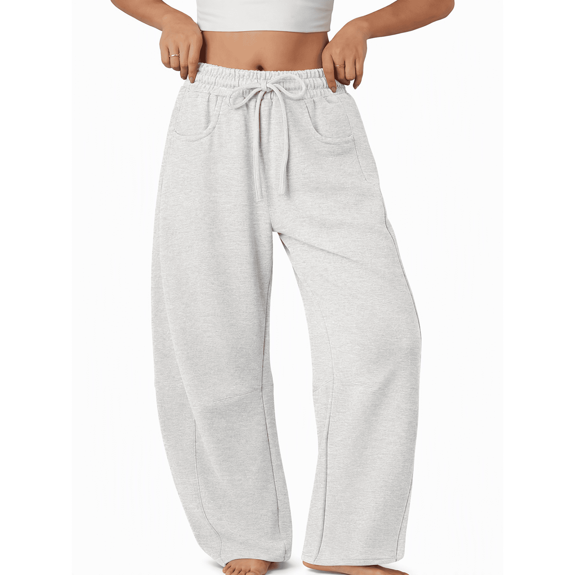 Olaglory Barrel Sweatpants Women Casual Baggy Sweatpants for Women | Cotton Wide Leg Pants Woman with Pocket & Drawstring | High Waist Comfy Trousers Workout Pants