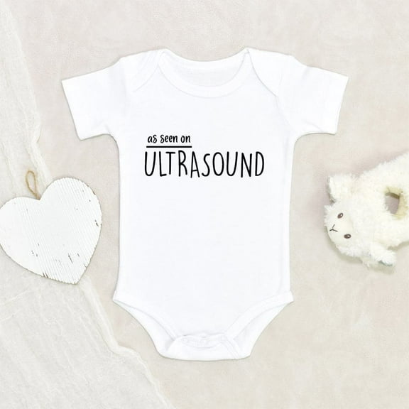 Funny Baby Onesie Cute Baby Onesie As Seen On Ultrasound Text Baby Onesie Unique Baby Onesie Unique Baby Clothes
