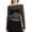 Black, variant on Musuos Women Floral Lace Crop Tops Sheer Off-Shoulder Long Sleeve Shirt Casual Pullovers