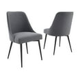 thumbnail image 3 of Colfax Black Marquina Marble 5-Piece Dining Set with Charcoal Chairs, 3 of 7