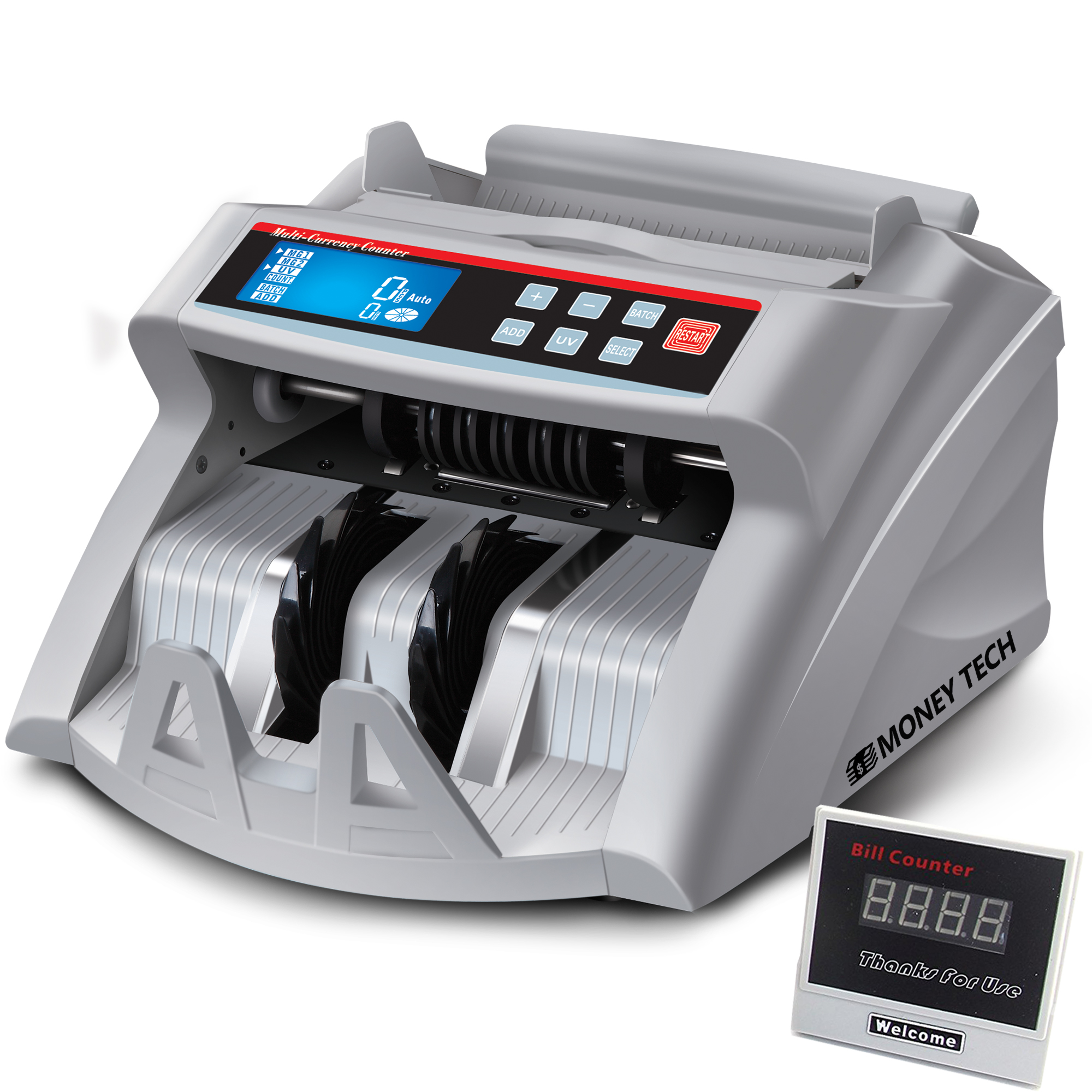 Money Tech Polymer & Paper Multi-Currency Compact Bill Cash Counter ...