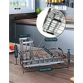 thumbnail image 4 of Sink Caddy, LEFEE Kitchen Sponge Holder + Dish Brush Holder for Kitchen Sink, Sink Organizer with Drip Tray for Countertop, Stainless Steel Rustproof - Silver, 4 of 7