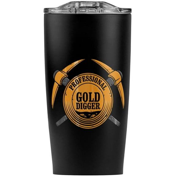 Professional Gold Digger Pickaxe Pan Stainless Steel 20 oz Travel Tumbler, Vacuum Insulated & Double Wall with Leakproof Sliding Lid | Great for Coffee/Hot Drinks and Cold Beverages