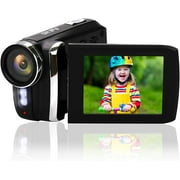 Angle View: Video Camera Camcorder for Kids 1080P Full HD Digital Camera Recorder for YouTube 20FPS 36MP 2.8" Rotation Screen Digital Vlogging Camcorders for Teens Children Beginners