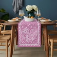 thumbnail image 2 of Valentine's Day Table Runner - 108 Inch Long, Kitchen Dining Table Runner Dresser Scarves, Pink Love Rustic Retro Abstract Art Farmhouse Decor for Coffee Tables Wedding Party Banquet, 2 of 8