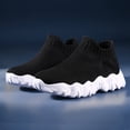 thumbnail image 4 of Zanarzt Boys Basketball Sneakers Boys Girls Shoes Kids Tennis Athletic Running Footwear Slip On Walking Breathable Lightweight Sneakers Black,US 2.5, 4 of 5