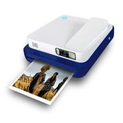 Angle View: KODAK Smile Classic Digital Instant Camera for 3.5 x 4.25 Zink Photo Paper - Bluetooth, 16MP Pictures (Blue)