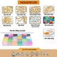 thumbnail image 4 of 3600 Pcs Perles d'Argile pour Kit de Fabrication de Bracelets, 24 Couleurs Perles Rondes Plates en Argile Polymère, 4 of 8