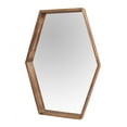 thumbnail image 2 of Stratton Home Decor 20.25" x 27.75" Modern Hexagon JoJo Wall Mirror, Brown, 2 of 15