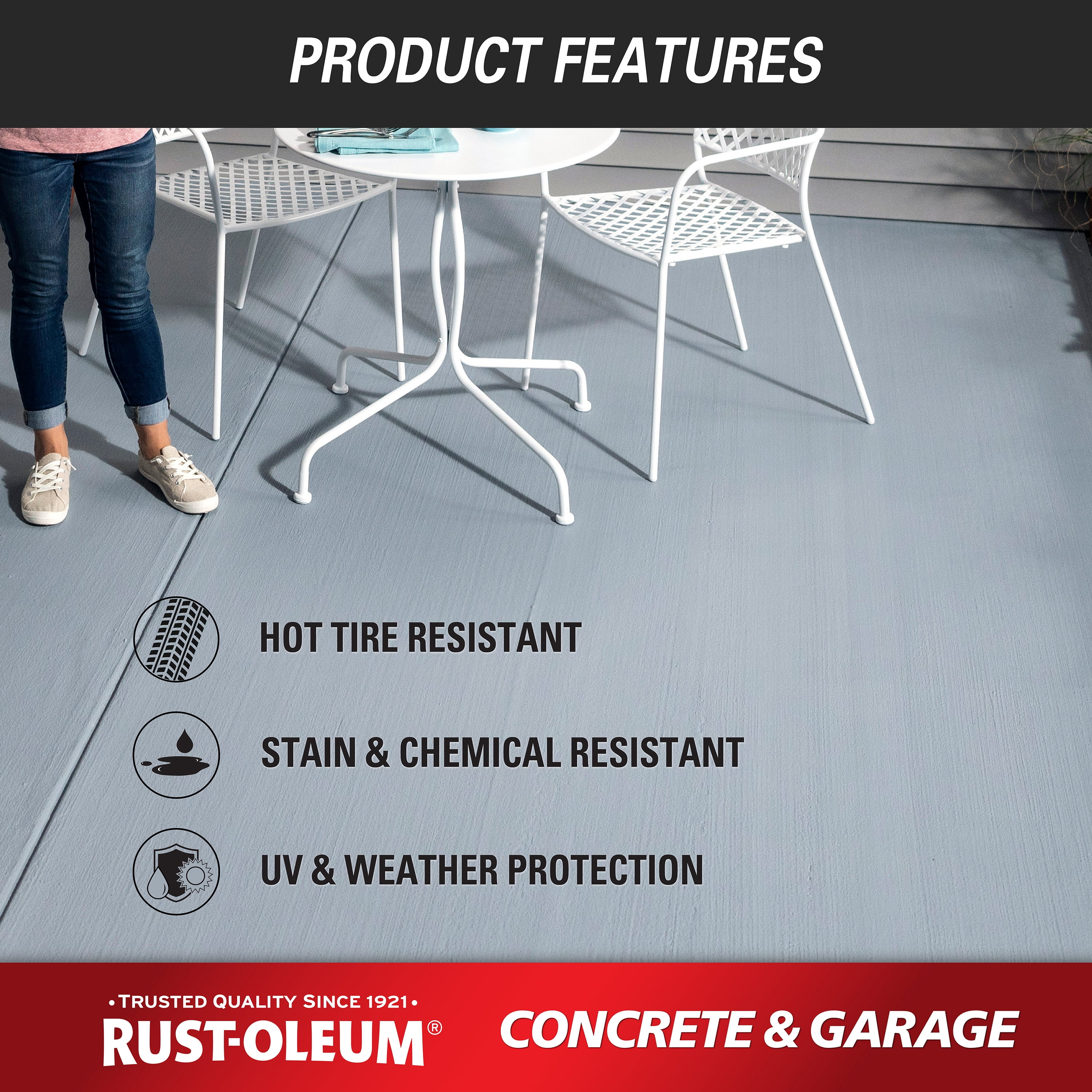 Clear, Rust-Oleum Concrete & Garage Topcoat-320202, 1 gal