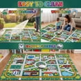 thumbnail image 3 of Brythos Kids Car Road Rug 3x5 ft, Non-Slip City Traffic Play Mat for Toy Cars and Train Track, Educational Town Map Carpet with Police Station Hospital Cinema for Kids Room, 3 of 6