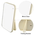 thumbnail image 3 of Unique Bargains 1Pc Foldable Makeup Mirror 8"x6" Beige, 3 of 7