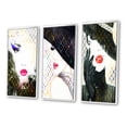 thumbnail image 3 of Designart "Haute Couture Woman s Portrait V" Fashion Framed Wall Art Set Of 3 - Pink Glam Frame Gallery Wall Set For Home Decor, 3 of 6