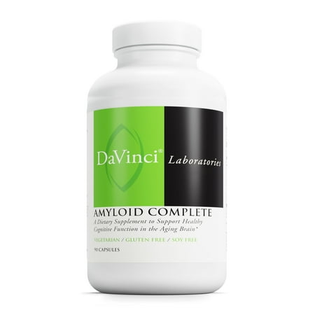 DaVinci Labs Amyloid Complete - Dietary Supplement to Support Cognitive Function, Brain Health and Healthy Aging - With Colostrum Extract, Curcumin Extract and More - Gluten-Free - 90 Vegetarian Caps