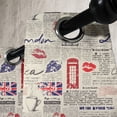 thumbnail image 4 of Ambesonne Tea Party Grommet Curtain, Newspaper Kiss Marks, 50" x 63", Beige Navy Blue Red, 4 of 6