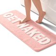 thumbnail image 1 of Alfombra de baño QJHOMO Get Naked rosa y blanca superabsorbente, 1 of 6