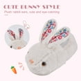 thumbnail image 4 of Boys Girls Shark Rabbit Slippers for Toddler Kids - Cute Plush Warm Non-Slip Indoor Bedroom Winter Shoes, 4 of 5