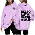 thumbnail image 2 of WEAIXIMIUNG Robes Sweat-Shirt pour Femmes 2025 Hoodie Décontracté à Col Rond avec Poche Imprimé Lettres Anglaises, 2 of 5