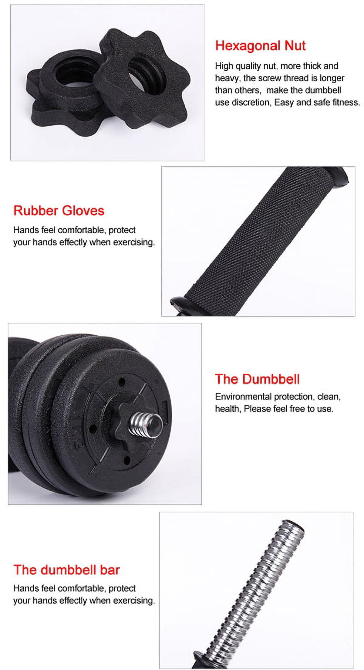 Alden Design 66 lb. Adjustable Dumbbells for Weight Training, Black