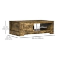thumbnail image 3 of HOMCOM Coffee Table, Vintage Style Center Table with Cabinet, Open Shelf, 3 of 10