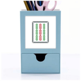thumbnail image 1 of Mahjong Bar 9 Tiles Pattern Desk Supplies Organizer Pen Holder Card, 1 of 3