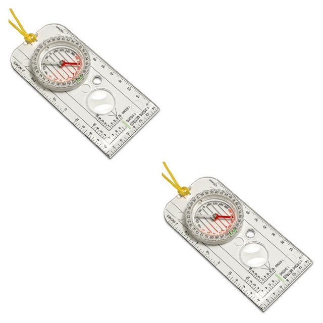 Eigraketly Navigation Map Ruler Scouting Hiking Professional Scale Orienteering Outdoor Drawing Rulers Equipment Survival Mostrar como imagen 2piezas Eigraketly CBP003387