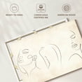 thumbnail image 6 of Elephant Stock One Line Woman Wall Art - Horizontal Canvas Wall Art - Living Room Wall Decor - People Canvas - Beige And White Decor - 51" x 34", 6 of 8