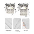 thumbnail image 5 of Grey Eucalyptus Swag Curtains for Living Room/Bedroom Windows, Farmhouse Weeping Leaves on Linen Kitchen Curtains and Valances Set 36 Inch Length, Light Filtering Swags Valance Curtain Panels, 5 of 5