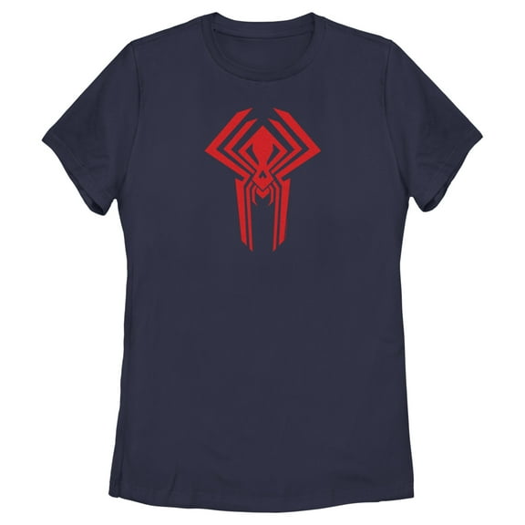 Women's Spider-Man: Across the Spider-Verse Spider-Man 2099 Logo Graphic Tee Navy Blue Medium