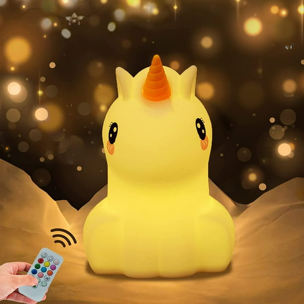 Luz de noche para bebé, luz de noche de unicornio, luz de noche para niños, luz de noche para bebé, lámpara de noche LED recargable, luz de noche para niños, luz de noche LED recargable, regalo para n