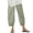 Green, variant on Women's Striped Pants Cross Cropped Trousers Wide Leg Pockets Linen Summer Casual Beach Clothes (L, Sky Blue)