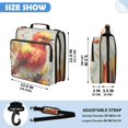 thumbnail image 3 of Zipper Binder with Shoulder Strap 2 inch 3 Ring Waterproof File Folder Organizer Bag 500 Sheet Red and Yellow Bird, 3 of 8