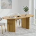 thumbnail image 3 of MAYEERTY 79"x33.5" Wooden Dining Table Farmhouse Oval Kitchen Table, Natural Wood, 3 of 8