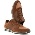 thumbnail image 5 of Geox U Edizione Men's Low Top Lace Up Leather Casual Trainers In Brown Size 8, 5 of 6