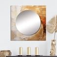thumbnail image 1 of Designart "Shimmering Beige Pottery Circles" abstract spirals Square Mirror For Wall Decor - Large Beige Square Mirror Printed Wall Decor - Modern Square Living Room Mirror, 1 of 5