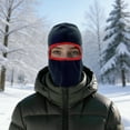 thumbnail image 4 of Unique Bargains 1 Pc Multi-function Face Mask Sports Balaclava for Cycling Navy Blue Red, 4 of 6