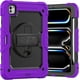 thumbnail image 1 of Funda para iPad Pro de 11 pulgadas (M4) 5.ª generación 2024, funda protectora resistente a los golpes con protector de pantalla, soporte giratorio de 360°, correa para mano/hombro, 1 of 9